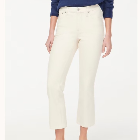 J. Crew Denim - J crew Mid-rise flare crop ecru jean in signature stretch ecru
